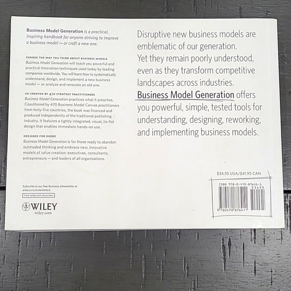 Business Model Generation Book by Alexander Osterwalder & Yves Pigneur - Picture 3 of 12